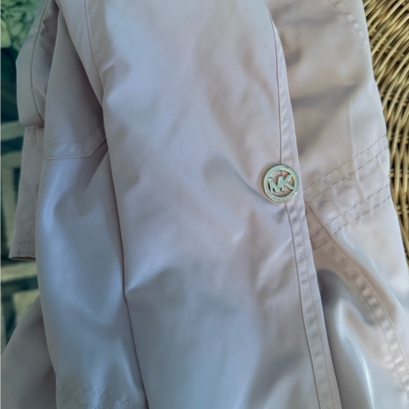 Women's Michael Kors Light Pink Hooded Rain Jacket Sz S - Picture 15 of 15